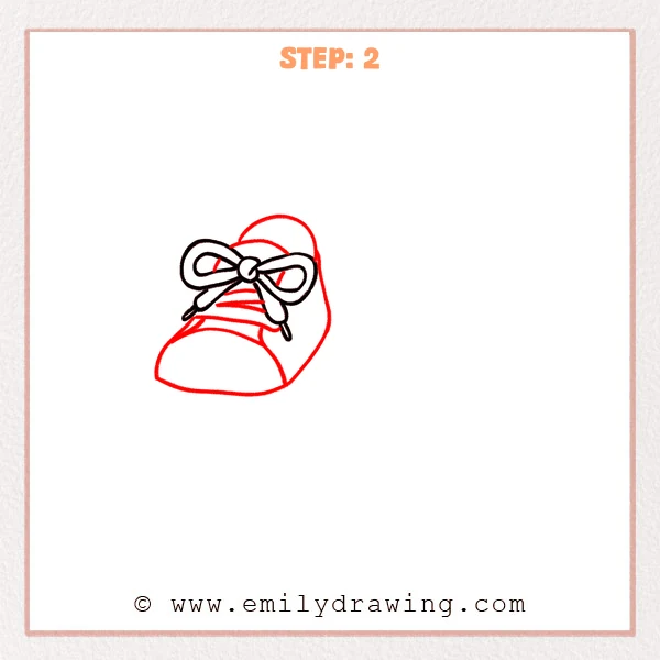 how to draw a cartoon shoes - Step 2